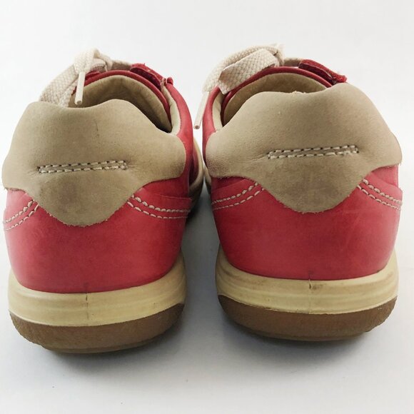ECCO Chase II Red Leather Sneakers 39 EU/8-8.5 US - Picture 8 of 12